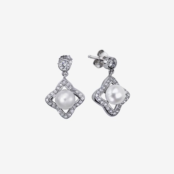 Pearl and Diamond Earrings